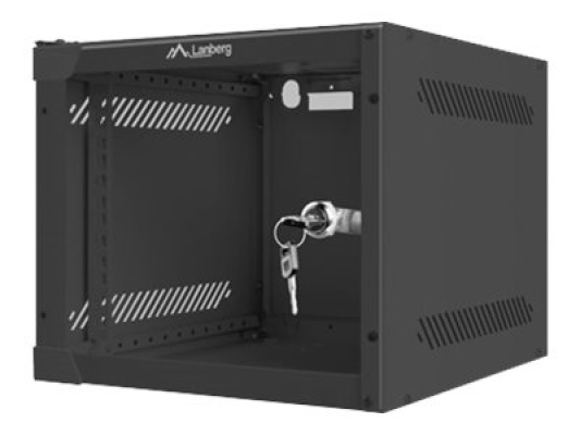 Lanberg | Rack cabinet 10" wall-mount 4U / 280x310 (flat pack) with glass door | WF10-2304-10B | Black