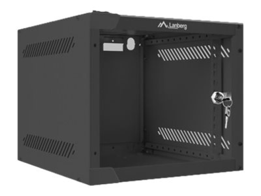 Lanberg | Rack cabinet 10" wall-mount 4U / 280x310 (flat pack) with glass door | WF10-2304-10B | Black