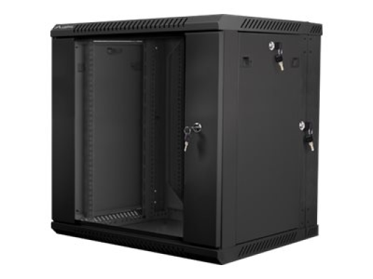 Lanberg | Rack cabinet 19" double-section wall-mount 12U / 600x600 (flat pack) | WF02-6612-10B | Black