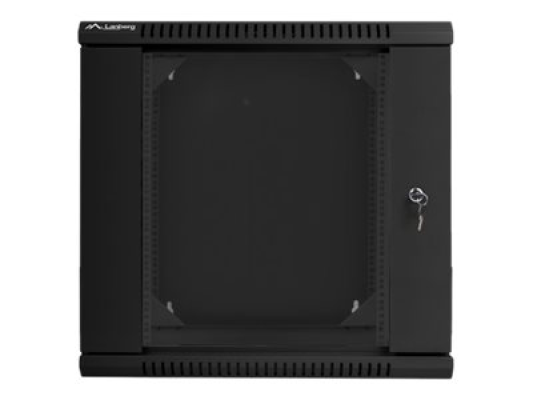 Lanberg | Rack cabinet 19" double-section wall-mount 12U / 600x600 (flat pack) | WF02-6612-10B | Black