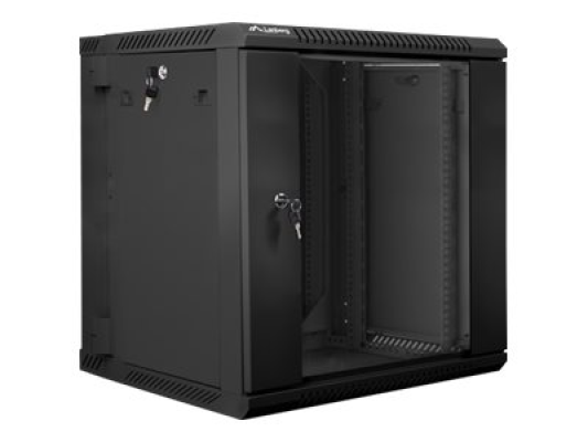 Lanberg | Rack cabinet 19" double-section wall-mount 12U / 600x600 (flat pack) | WF02-6612-10B | Black