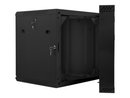 Lanberg | Rack cabinet 19" double-section wall-mount 12U / 600x600 (flat pack) | WF02-6612-10B | Black