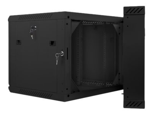 Lanberg | Rack cabinet 19" double-section wall-mount 9U / 600x600 (flat pack) | WF02-6609-10B | Black