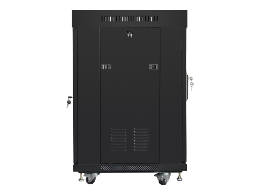 Lanberg | Rack cabinet 19" free-standing 15U / 600x600 (flat pack) with glass door, LCD | FF01-6615-12BL | Black