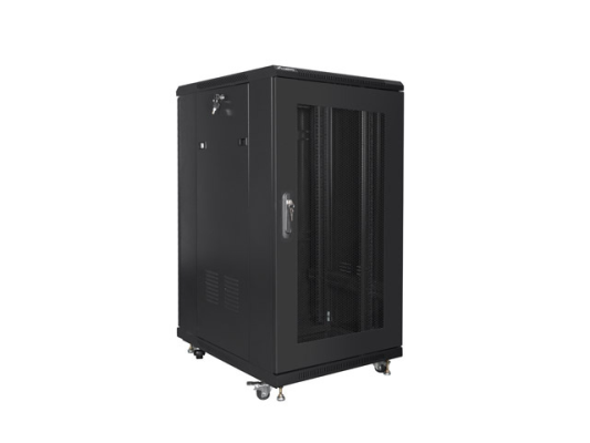Lanberg | Rack cabinet 19" free-standing 22U / 600x800 (flat pack) with mesh door | FF01-6822-23B | Black