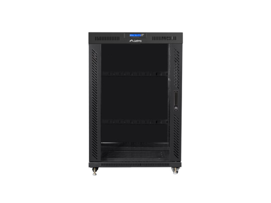 Lanberg | Rack cabinet 19" free-standing 22U / 800x1000 (flat pack) with glass door | FF01-8022-12BL | Black