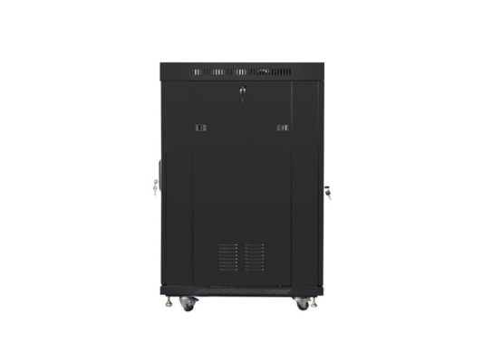 Lanberg | Rack cabinet 19" free-standing 22U / 800x800 (flat pack) with glass door, LCD | FF01-8822-23BL | Black