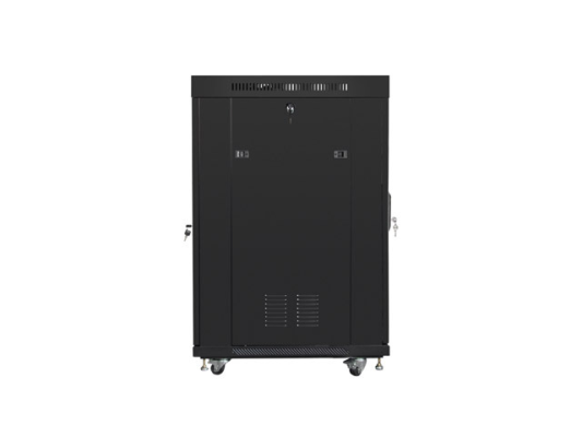 Lanberg | Rack cabinet 19" free-standing 22U / 800x800 (flat pack) with glass door, LCD | FF01-8822-12BL | Black