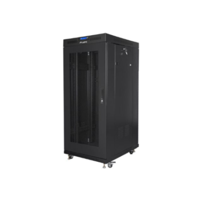 Lanberg | Rack cabinet 19" free-standing 27U / 600x600 (flat pack) with mesh door, LCD | FF01-6627-23BL | Black