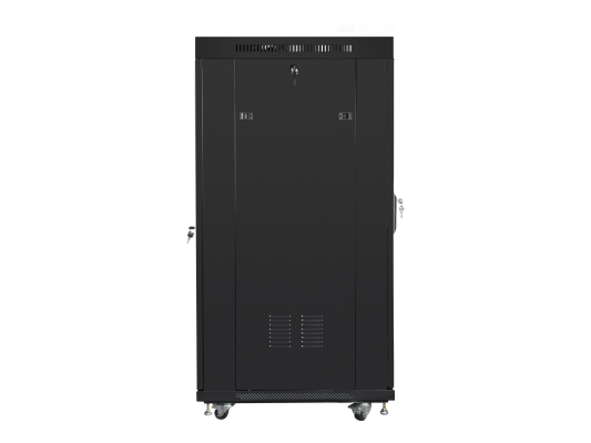 Lanberg | Rack cabinet 19" free-standing 27U / 600x800 (flat pack) with glass door, LCD | FF01-6827-12BL | Black