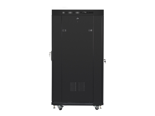 Lanberg | Rack cabinet 19" free-standing 27U / 600x800 (flat pack) with glass door, LCD | FF01-6827-12BL | Black