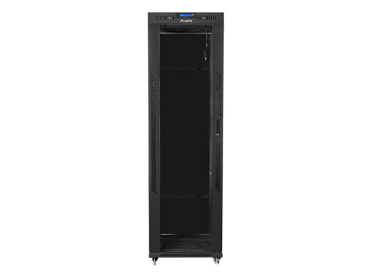 Lanberg | Rack cabinet 19" free-standing 42U / 600x1000 (flat pack) with glass door lCD V2 | FF01-6042-12BL | Black