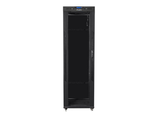 Lanberg | Rack cabinet 19" free-standing 42U / 600x800 (flat pack) with glass door, LCD | FF01-6842-12BL | Black