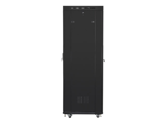 Lanberg | Rack cabinet 19" free-standing 42U / 600x800 (flat pack) with glass door, LCD | FF01-6842-12BL | Black