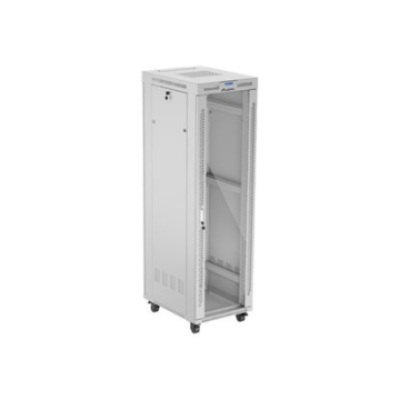 Lanberg | Rack cabinet 19" free-standing 42U / 600x800 (flat pack) with glass door, LCD | FF01-6842-12SL | Grey