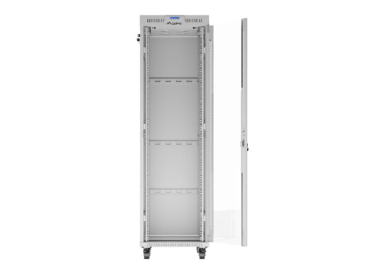 Lanberg | Rack cabinet 19" free-standing 42U / 600x800 (flat pack) with glass door, LCD | FF01-6842-12SL | Grey