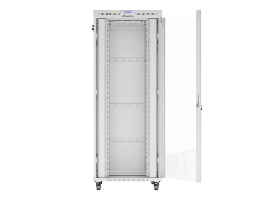 Lanberg | Rack cabinet 19" free-standing 42U / 800x1000 (flat pack) with glass door, LCD | FF01-8042-12SL | Grey