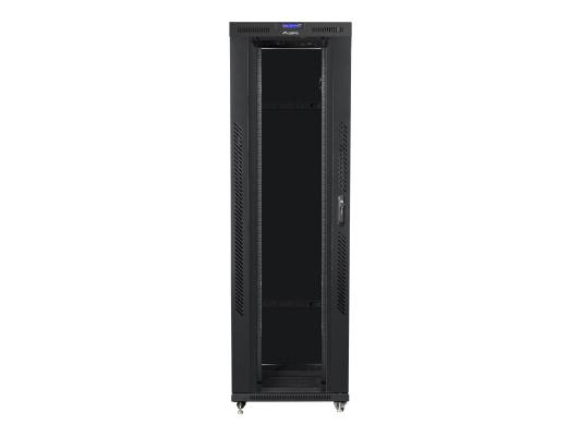 Lanberg | Rack cabinet 19" free-standing 42U / 800x1200 (flat pack) with glass door, LCD | FF01-8242-12BL | Black