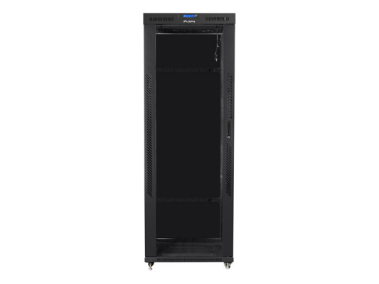Lanberg | Rack cabinet 19" free-standing 42U / 800x800 (flat pack) with glass door, LCD | FF01-8842-12BL | Black