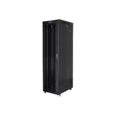 Lanberg | Rack cabinet 19" free-standing 47U / 800x1000 (flat pack) with glass door, LCD | FF01-8047-12BL | Black