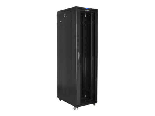 Lanberg | Rack cabinet 19" free-standing 47U / 800x1000 (flat pack) with glass door, LCD | FF01-8047-12BL | Black