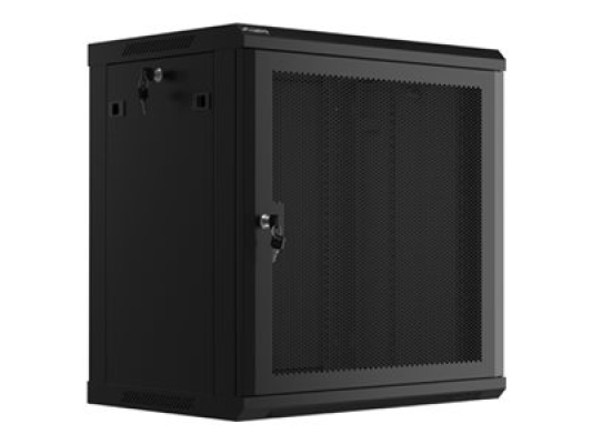 Lanberg | Rack cabinet 19" wall-mount 12U / 600x450 with perforated door (flat pack) | WF01-6412-23B | Black