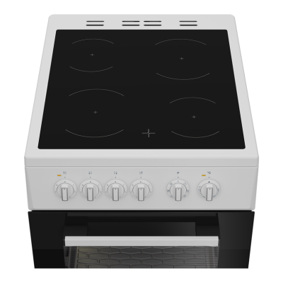 INDESIT Cooker | I5V8PMW | Hob type Ceramic | Oven type Electric | White | Width 50 cm | Depth 60 cm | 55 L