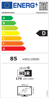 LG TV | 75QNED80A3A | 75 | Smart TV | webOS 25 | 4K UHD
