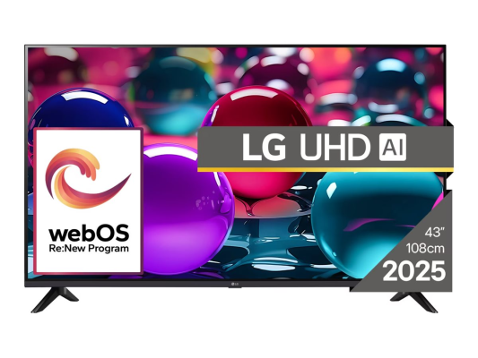 LG AI UA73 4K TV | 43UA73003LA | 43 | Smart TV | webOS 25 | UHD | Black