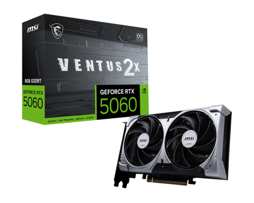 MSI GeForce RTX 5060 8G VENTUS 2X OC | NVIDIA | 8 GB | GeForce RTX 5060 | GDDR7 | HDMI ports quantity 1 | PCI Express Gen 5 x16