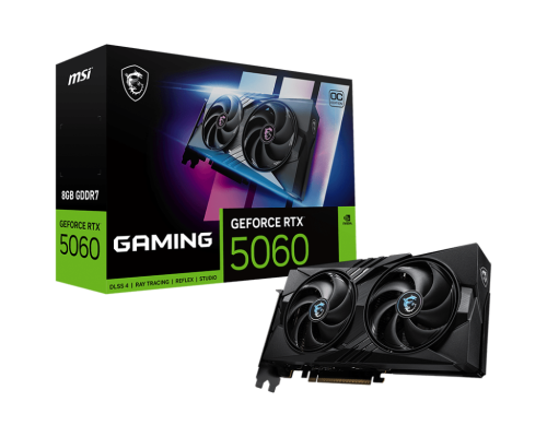 MSI GeForce RTX 5060 8G GAMING OC | NVIDIA | 8 GB | GeForce RTX 5060 | GDDR7 | HDMI ports quantity 1 | PCI Express Gen 5 x16 pin(uses x8)