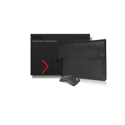 Lenovo ThinkPad X1 Mouse and X1 Leather Sleeve Kit | Sleeve | Black