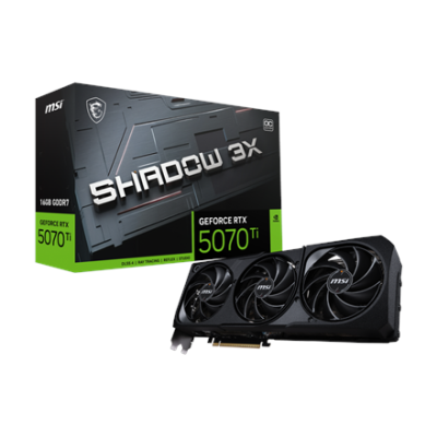 MSI GeForce RTX 5070 Ti 16G SHADOW 3X OC | NVIDIA | 16 GB | GeForce RTX 5070 Ti | GDDR7 | HDMI ports quantity 1 | PCI Express Gen 5