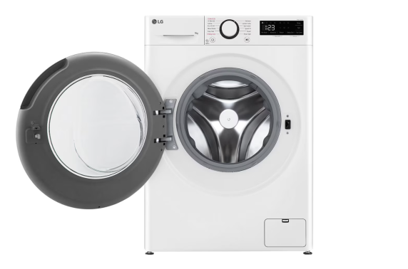 LG Washing Machine | F2WR509SWW | Energy efficiency class A | Front loading | Washing capacity 9 kg | 1200 RPM | Depth 48 cm | Width 60 cm | Display | LED | Steam function | Direct drive | White