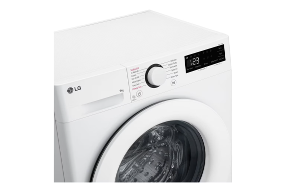 LG Washing Machine | F2WR509SWW | Energy efficiency class A | Front loading | Washing capacity 9 kg | 1200 RPM | Depth 48 cm | Width 60 cm | Display | LED | Steam function | Direct drive | White