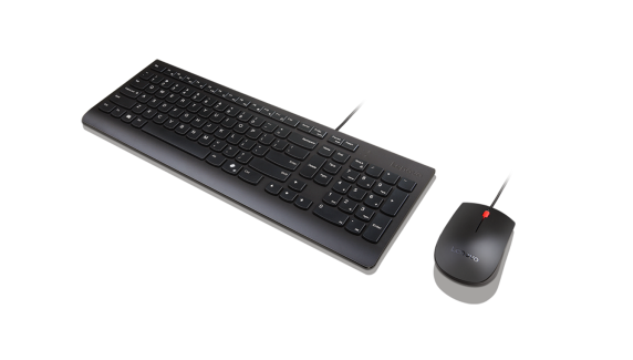 Lenovo Essential Wired Combo Keyboard and Mouse | Keyboard and Mouse Set | Wired | Mouse included | Lithuanian | Black