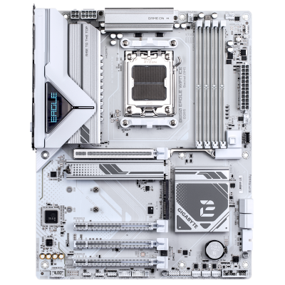 Gigabyte B850 EAGLE WF7 ICE | Processor family AMD | Processor socket AM5 | DDR5 | Supported hard disk drive interfaces SATA, M.2 | Number of SATA connectors 4