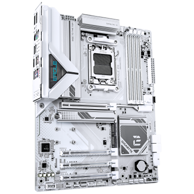 Gigabyte B850 EAGLE ICE | Processor family AMD | Processor socket AM5 | DDR5 | Supported hard disk drive interfaces SATA, M.2 | Number of SATA connectors 4