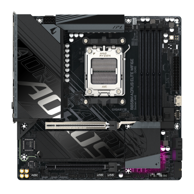 Gigabyte B850M A ELT WF6E | Processor family AMD | Processor socket AM5 | DDR5 | Supported hard disk drive interfaces SATA, M.2 | Number of SATA connectors 4