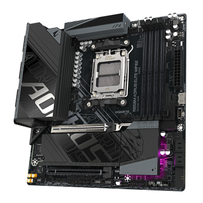 Gigabyte B850M A ELT WF6E | Processor family AMD | Processor socket AM5 | DDR5 | Supported hard disk drive interfaces SATA, M.2 | Number of SATA connectors 4