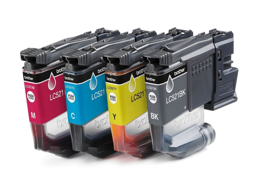 Brother LC521VAL | Ink Cartridge | Black, Cyan, Magenta,Yellow