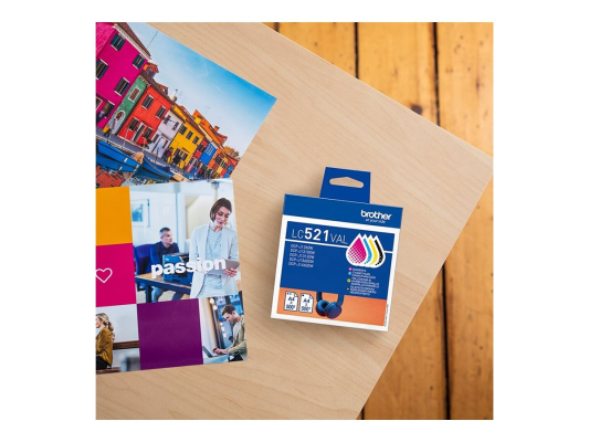 Brother LC521VAL | Ink Cartridge | Black, Cyan, Magenta,Yellow