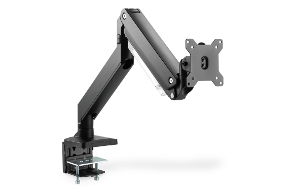 Digitus Desk Mount | Universal Single Monitor Mount with Gas Spring and Clamp Mount | Adjustable Height, Rotate, Tilt, Swivel | 15-35 " | Maximum weight (capacity) 15 kg | Black