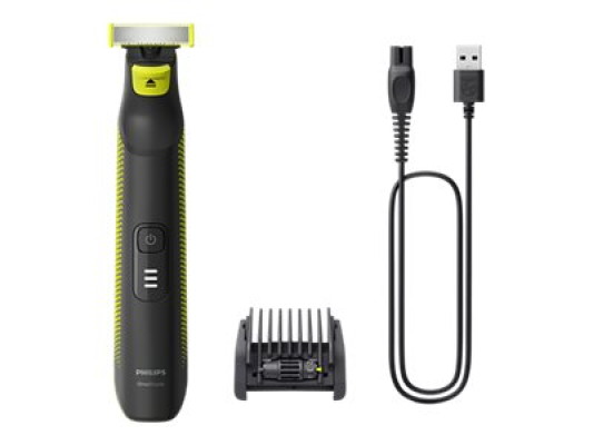 Philips OneBlade Pro Face and Body QP6506 / 15, 5-in-1 Adjustable comb, Wet and Dry use, LED digital display | Philips