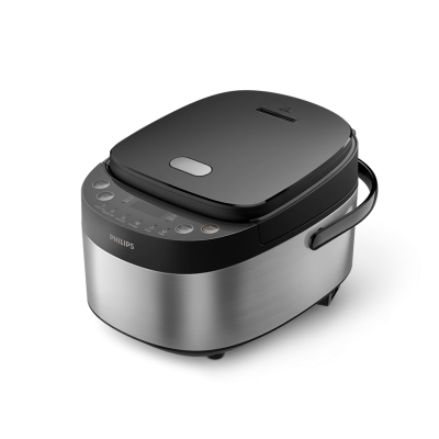 Philips Mini rice cooker | HD3093 / 80 3000 series | 600 W | 0.85 L | Number of programs 8 | Black / Stainless Steel