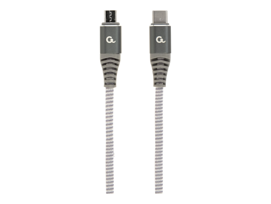 Cablexpert | Premium cotton braided USB Type-C to micro-USB charging and data cable, 1.5 m | CC-USB2B-CMMBM-1.5M