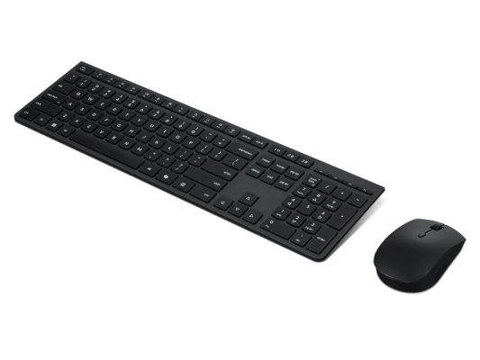 Lenovo Professional Wireless Rechargeable Combo Keyboard and Mouse | Keyboard and Mouse Set | Wireless | Mouse included | US Euro | Bluetooth | Grey