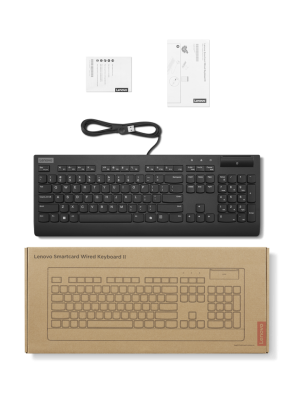 Lenovo Smartcard II | Keyboard | Wired | Estonian | Black | USB-A | Plunger type switch