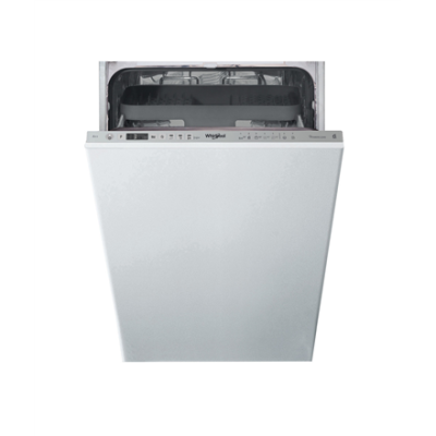 Whirlpool Dishwasher | WSIO 3T223 PCE X | Built-in | Width 45 cm | Number of place settings 10 | Number of programs 7 | Energy efficiency class E | Display | Inox