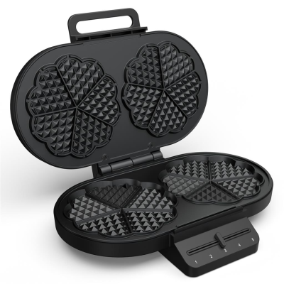 Princess Waffle Maker | 132384 | 1200 W | Number of pastry 10 | Heart shaped | Black